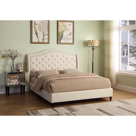 Best Master Furniture Myrick Upholstered Tufted Platform King Bed, Grey YY131 Grey EK Bed